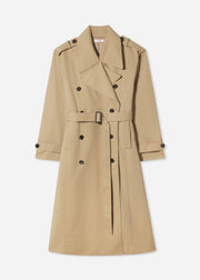 Oversized Trench in Cotton Twill - Camel - CO Collections